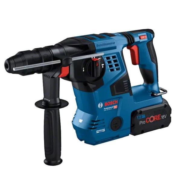 Perforator SDS-PLUS GBH 18V-28 CF - BOSCH - med 2 batterier 18V 8.0Ah - laddare - L-BOXX - 611921002