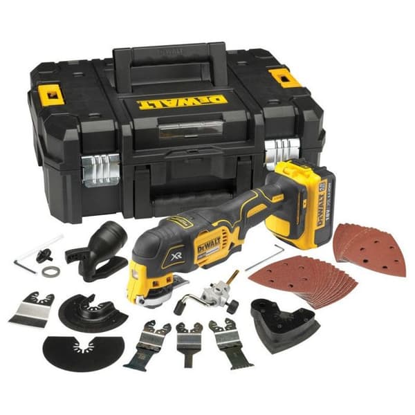 Multi-Cutter BL 18V Li-Ion (1x4,0 Ah) 32 tillbehör i TSTAK - Dewalt DCS355M1