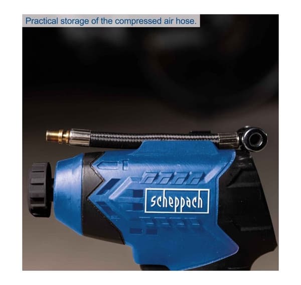 Håndkompressor med batteri HC-AC20-X, ramme, Scheppach