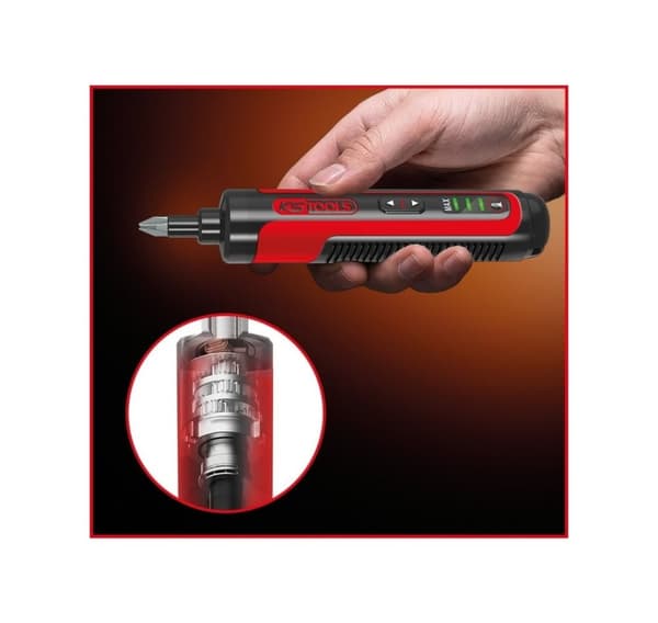 eMONSTER 1/4" batteridrevet bits skrutrekkersett 27 deler, KS Tools