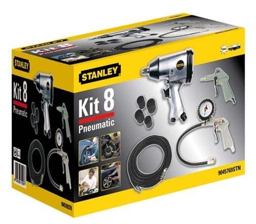 STANLEY PNEUMATISK VÆRKTØJSSÆT 8 DELE