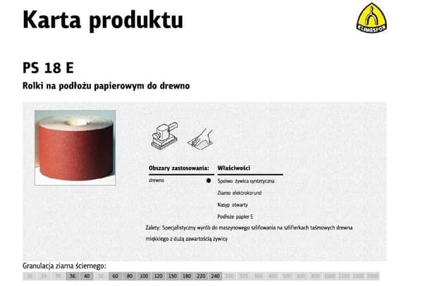 KLINGSPOR PAPERIPOHJAINEN RULLA PS18E 150mm tk. 60 (50 Mt)