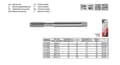 Pikkukuva 1 / 2: YATO KONEKIERREPORA M6, DIN 371 HSS M2 2953