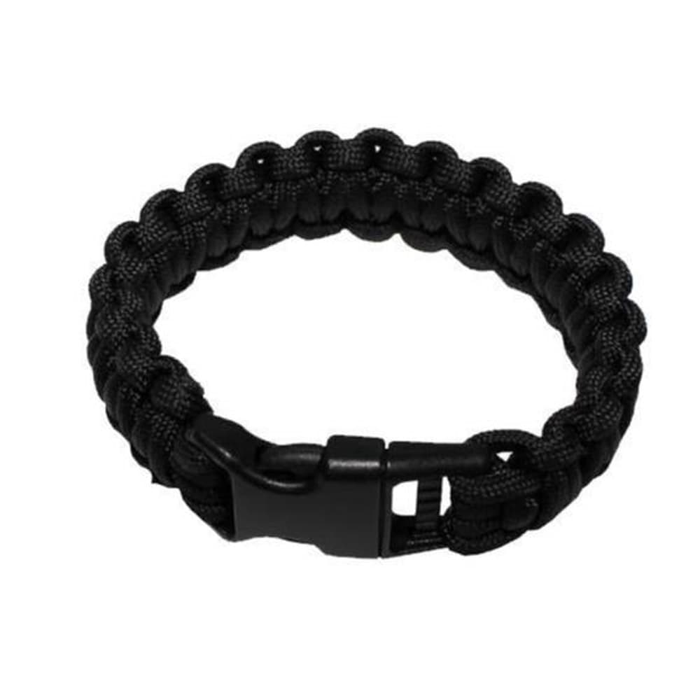 MFH Överlevnadsarmband svart - survival bracelet - Small