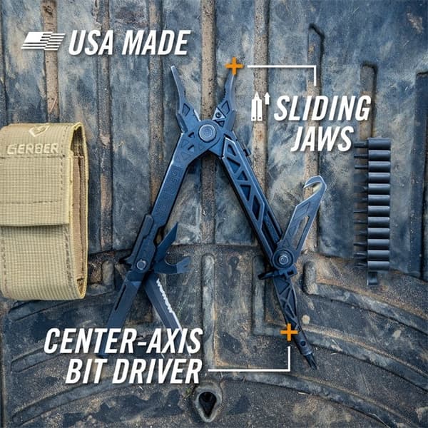 GERBER CENTER DRIVE STEINLESS/BLACK (multitool med fodral)