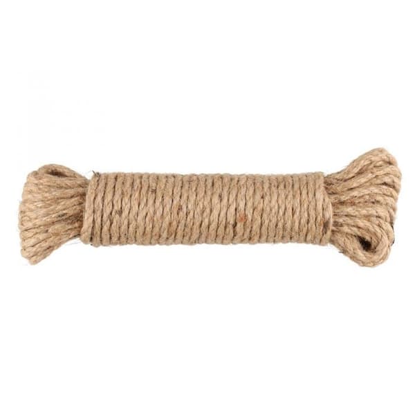 JUTESNÖRE 15 meter x 6 mm, bushcraft rep jute, juterep