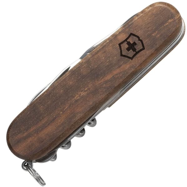VICTORINOX HUNTSMAN WOOD 91 MM, Victorinox armekniv valnötsträ