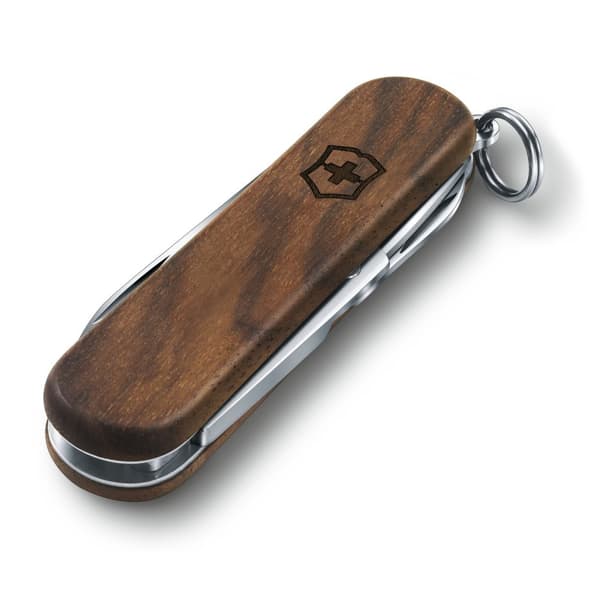 VICTORINOX CLASSIC SD WOOD 58 MM VALNÖT, Victorinox fällkniv trähandtag
