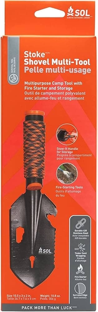 SOL STOKE SHOVEL MULTI-TOOL, trowel, spade prepping