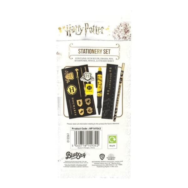 Mini brevpappersset - BLUESKY - Harry Potter Hogwarts - Svart - För barn