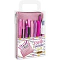 Miniatyrbild 1 av 5: BIC Rosa &amp; Lila Festset - 1 Fodral, 2 Kulspetspennor/1 Utgörbar Gelpenna/1 Blyertspenna med suddgummi/1 Penna