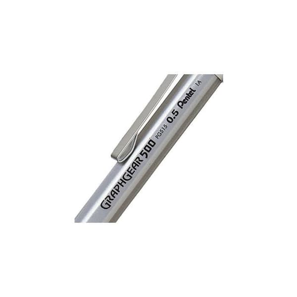 Pentel Graphgear 500 Set med 12 Stiftpennor 0,5 mm med fast spets 4 mm Grå - PG515A-12