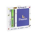 Miniatyrbild 1 av 4: BIC My Message Kit Dreamer - Papperskit med 1 BIC-bläckpenna 4 färger/1 BIC Highlighter Grip grön/1 Anteckningsblock