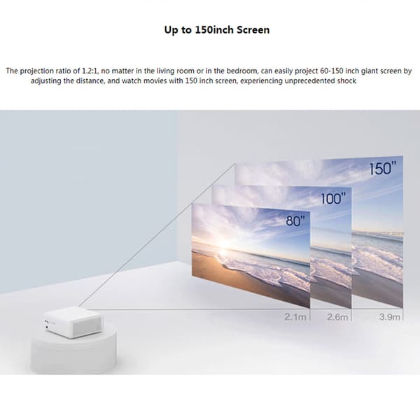 XIAOMI Mijia ALPD3.0 Iaser Projector Beamer 2400 ANSI lumen 4k opløsning understøttet 250 tommer skærm Wifi Bluetooth Dual 10W højttaler hjemmebiograf
