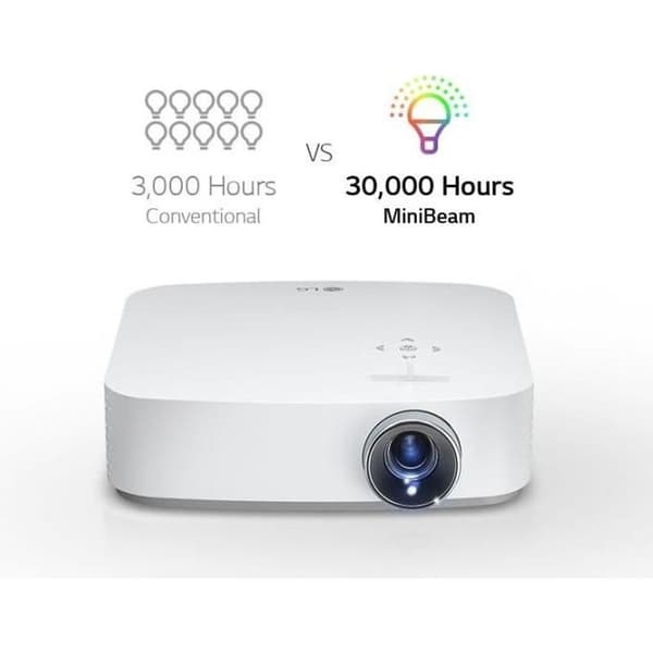 LG PF50KS LED DLP Full HD videoprojektor - 600 Lumen - 2 HDMI, USB-ingångar - Integrerat batteri