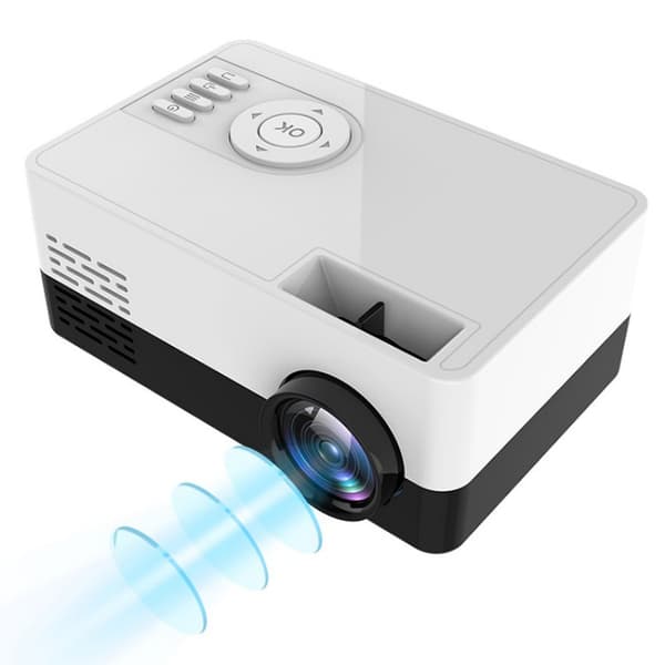 Bærbar miniprojektor 480x360P med høyttaler/fjernkontroll