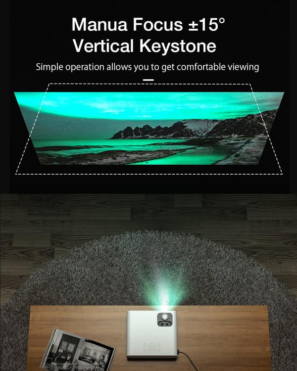 BW-V5 LED-projektor Fysisk 1080P Upplösning 9000 Lumens Bluetooth 5.0 Bärbar film kompatibel med TV Stick Smartphone HDMI USB AV Hemmabio Video, EU-ko