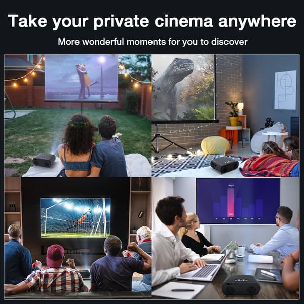 BW-V4 1080P Projektor 5G-WIFI Spegling Trådlös Autofokus Auto Keystone-korrigering Linsskydd Automatisk Slide Smart Cinema Hemmabio Utomhusfilm, EU-ko