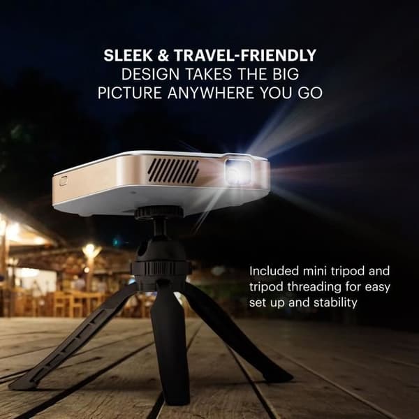 KODAK HDK Luma 450 Smart Portable Projector - Wi-FI, Bluetooth, HDMI &amp; USB-kompatibel - Native Resolution 1080p (4K) upp till
