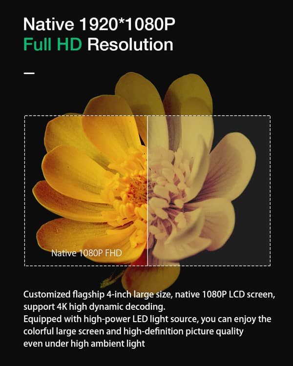 BW-V5Max LED-projektor Android 9.0 Autofokus Fysisk 1080P-upplösning 9000 Lumen 6D-Keystone-korrigeringsstöd Sidoprojektion Bluetooth 5.0