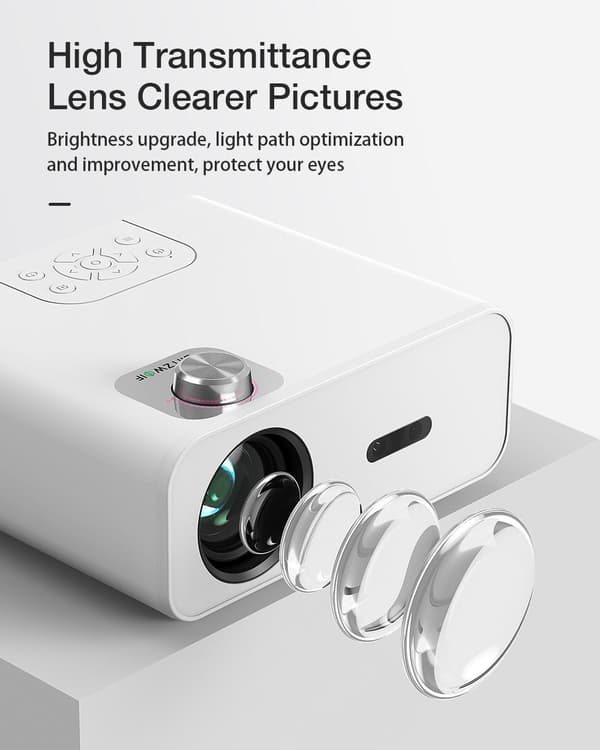 BW-V5Max LED-projektor Android 9.0 Autofokus Fysisk 1080P-upplösning 9000 Lumen 6D-Keystone-korrigeringsstöd Sidoprojektion Bluetooth 5.0