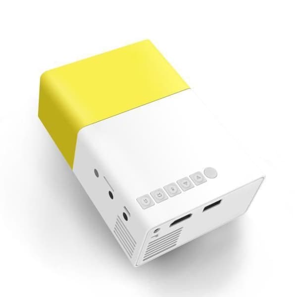 Mini LED HD 1080P-projektor - Vit - Inbyggd upplösning 1920 x 1080 - USB, VGA, SD, HDMI