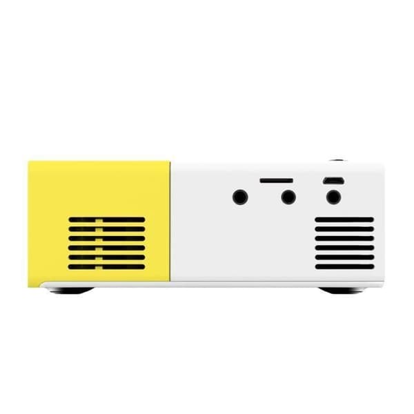 Mini LED HD 1080P-projektor - Vit - Inbyggd upplösning 1920 x 1080 - USB, VGA, SD, HDMI