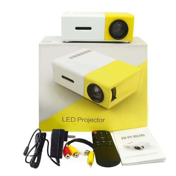 4000 Lumens Miniprojektor 1080P Full HD, Videoprojektor Bärbar projektor