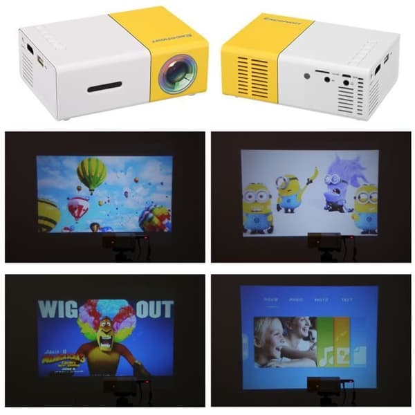Bärbar HD-videoprojektor - Excelvan YG300 - 50 Lumen - Gul