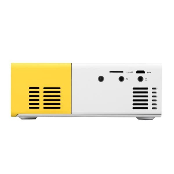 EXCELVAN YG300 Bärbar LED-projektor - 320x240 - 50 Lumen - Bio/Multimedia - Gul-vit