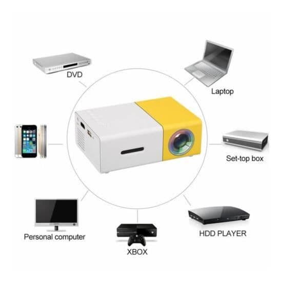 OHP YG-300 LED HDMI Bärbar projektor - Gul