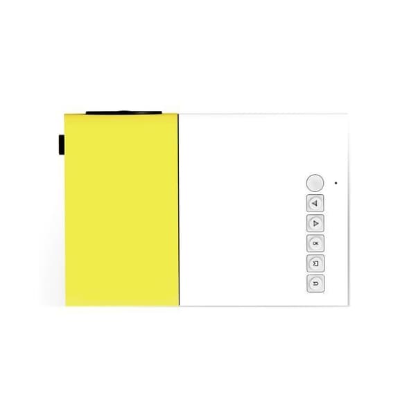 Elisona® Videoprojektor YG300 Mini Bärbar 1300mAh Inbyggt batteri Digital Multimedia Video LED-projektor 1080p för hemmet
