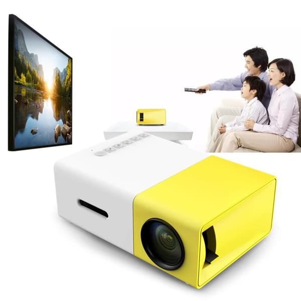 YG-300 LCD-projektor - Gul - 400-600 lumen - 800:1 Kontrastförhållande