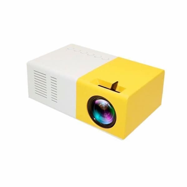 Mini Bärbar LED HD-projektor - Gul - Lampans livslängd 30 000 h - Ljusstyrka 2500 lumen