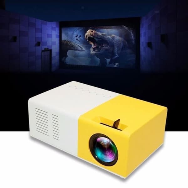 Mini Bärbar LED HD-projektor - Gul - Lampans livslängd 30 000 h - Ljusstyrka 2500 lumen