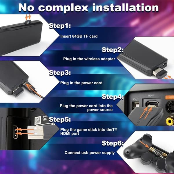 2024 Uusi Retro Pelikonsoli 20 000+ Peliä 4K HDMI Sisältää 2 Langatonta Ohjainta