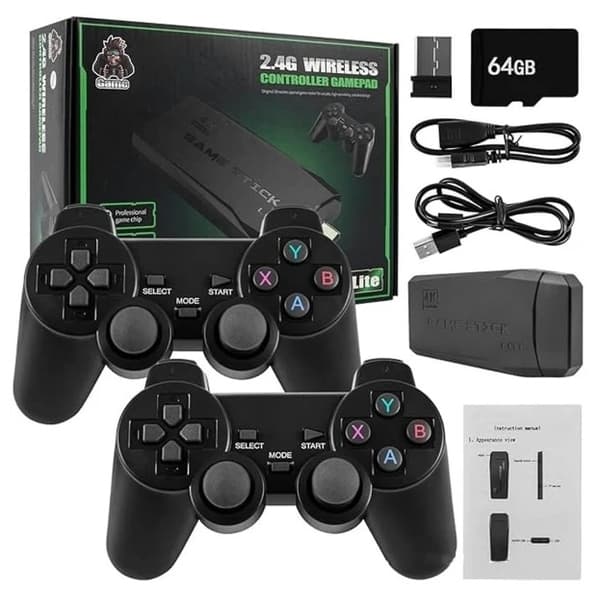 2024 Ny Retro Spilkonsol 20.000+ Spil 4K HDMI Inkluderer 2 Trådløse Controllere 128GB