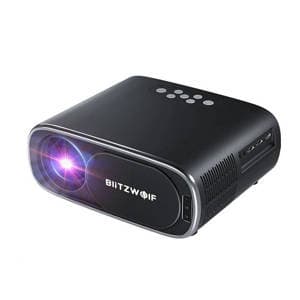 BlitzWolf BW-V4 1080p LED-beamer/projektor, Wi-Fi + Bluetooth (svart)