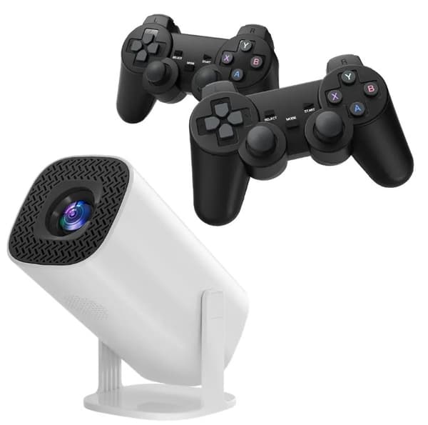 2024 Projector P30 + Retro Spelkonsol 20,000 Spel 4K HDMI 2 Trådlösa Kontroller