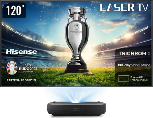 Hisense Hemmabio videoprojektor 120L9HA Laser TV + skärm