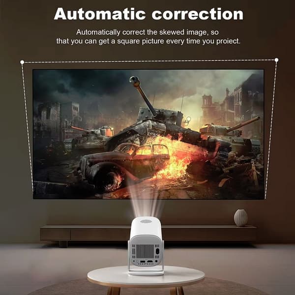 HD 1280*720P Android 11-projektor + 20.000 Retro-spilkonsol med 2 controllere