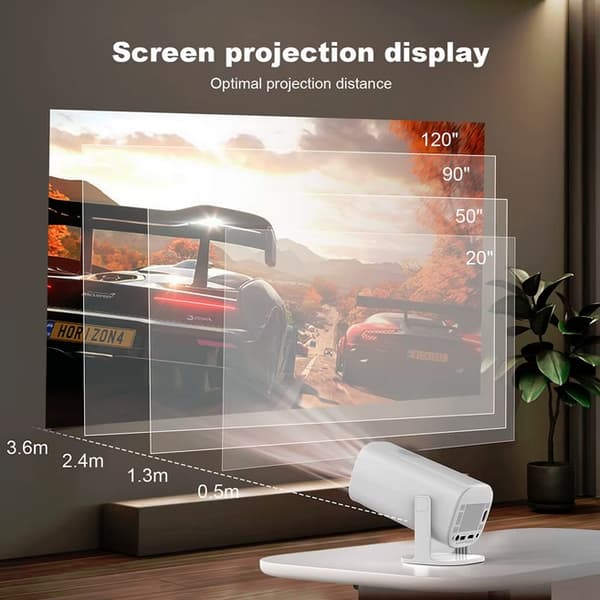HD 1280*720P Android 11-projektor + 20.000 Retro-spilkonsol med 2 controllere
