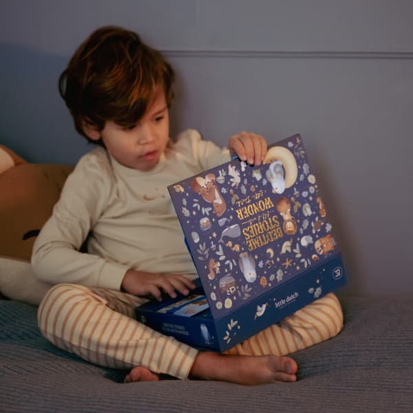 Ficklampa projektor med sagor Blue, Little Dutch