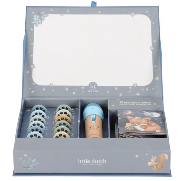 Ficklampa projektor med sagor Blue, Little Dutch
