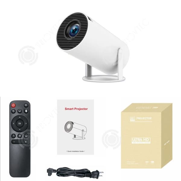 INN Mini Bärbar Videoprojektor 4K 120 ANSI Bluetooth 5.0 WiFi 6 Android 11 Projektor med Automatisk Video Keystone-korrigering