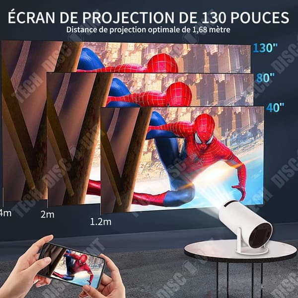 TD Videoprojektor 4K 1280X720P med WiFi6 bluetooth5.0 bärbar projektor auto keystone smart videoprojektor videoprojecteu