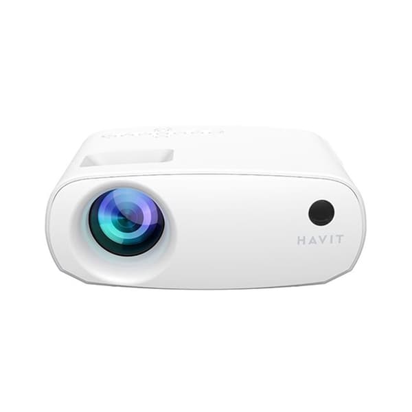 Trådlös projektor, LCD, 1080P, HDMI, USB, AV, 3,5 mm uttag, 43 W - Havit (PJ207 PRO-EU) - Vit