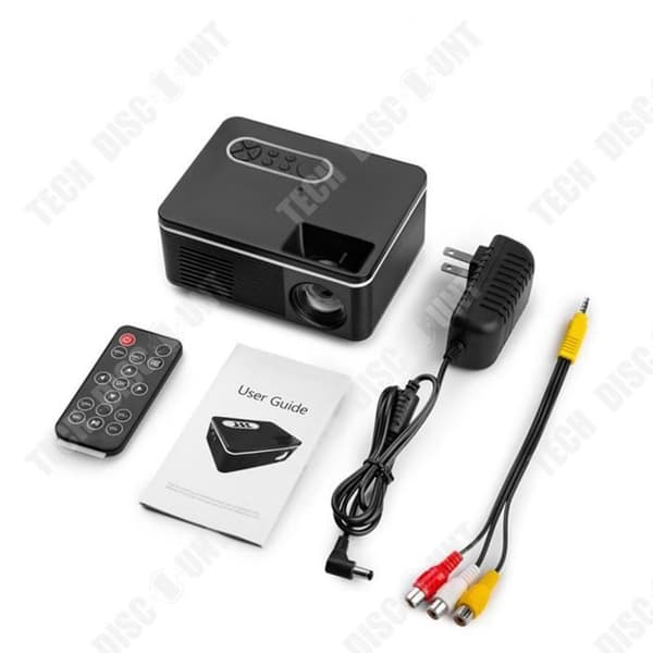 TD® Miniprojektor hem privat bio LED mini bärbar projektor bekväm och snabb miniatyr kompakt HD 1080P projektion