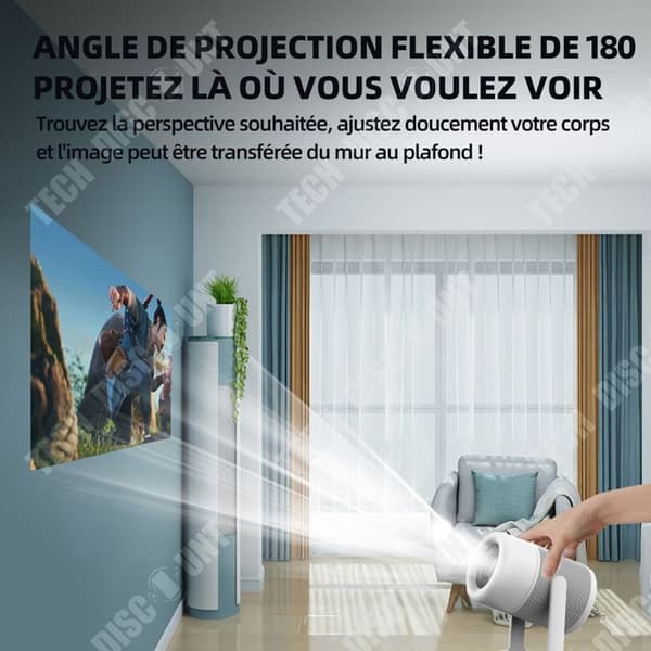 TD Projektor 1280 X 720P 4K-avkodande mini bärbar projektor automatisk keystone intelligent bärbar videoprojektor