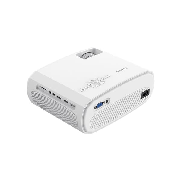 Trådlös projektor, LCD, 4K, 2x HDMI, USB, AV, VGA, SD, 3,5 mm-anslutning - Havit (PJ202 PRO-EU) - Vit